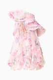 MILLIE ONE SHOULDER MINI DRESS IN PINK FLORAL