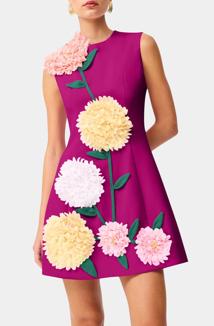 BUTTERCUP EMDBROIDERED MINI DRESS
