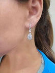 PEAR WITH PAVE DROP EARRING