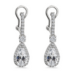 PEAR WITH PAVE DROP EARRING