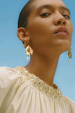 FALLING LEAF AND PEARL EARRINGS