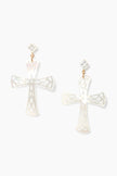 LOURDES CROSS EARRINGS