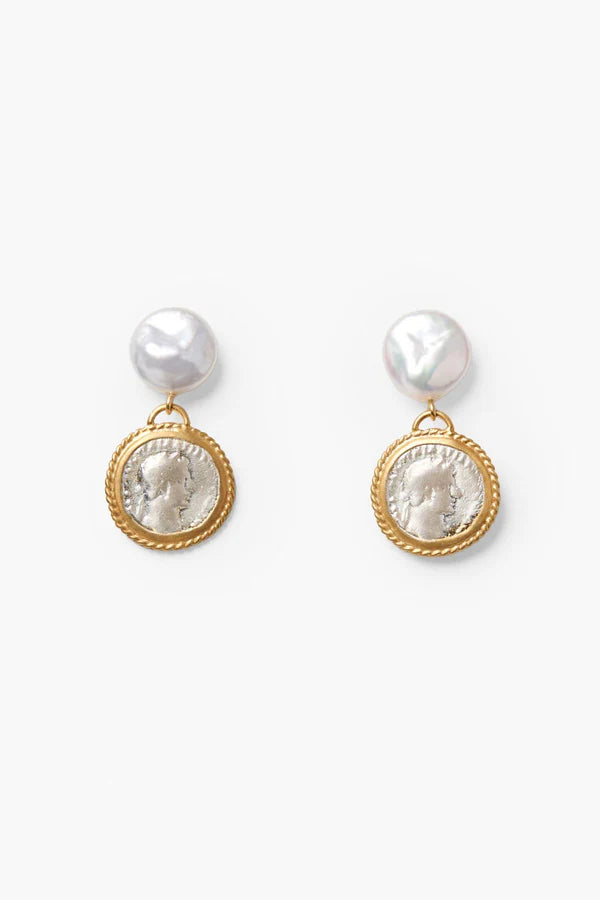 CATRIONA DROP EARRINGS WHITE PEARL