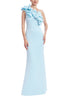 3D BOW ONE SHOULDER COLUMN GOWN