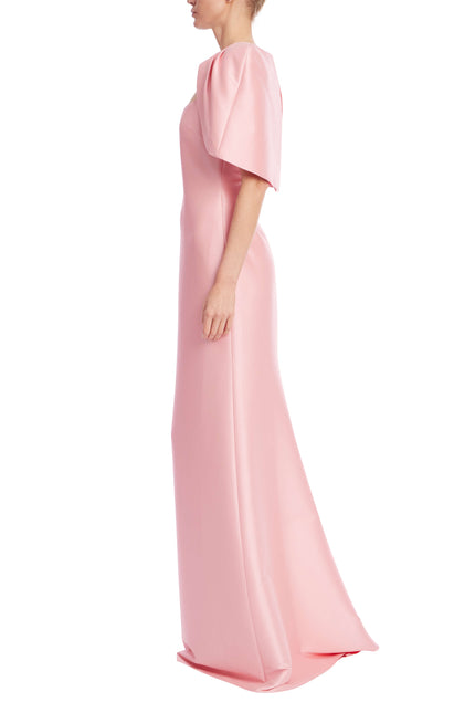 CAPE SLEEVE COLUMN GOWN