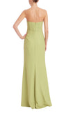 STRAPLESS FLORAL PRINT COLUMN GOWN