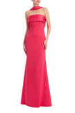 STRAPLESS CREPE ALINE EVENING GOWN