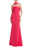 STRAPLESS CREPE ALINE EVENING GOWN