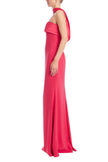 STRAPLESS CREPE ALINE EVENING GOWN