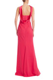 STRAPLESS CREPE ALINE EVENING GOWN