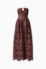 NOVELLE SWEETHEART MAXI DRESS IN CHOCOLATE BROWN