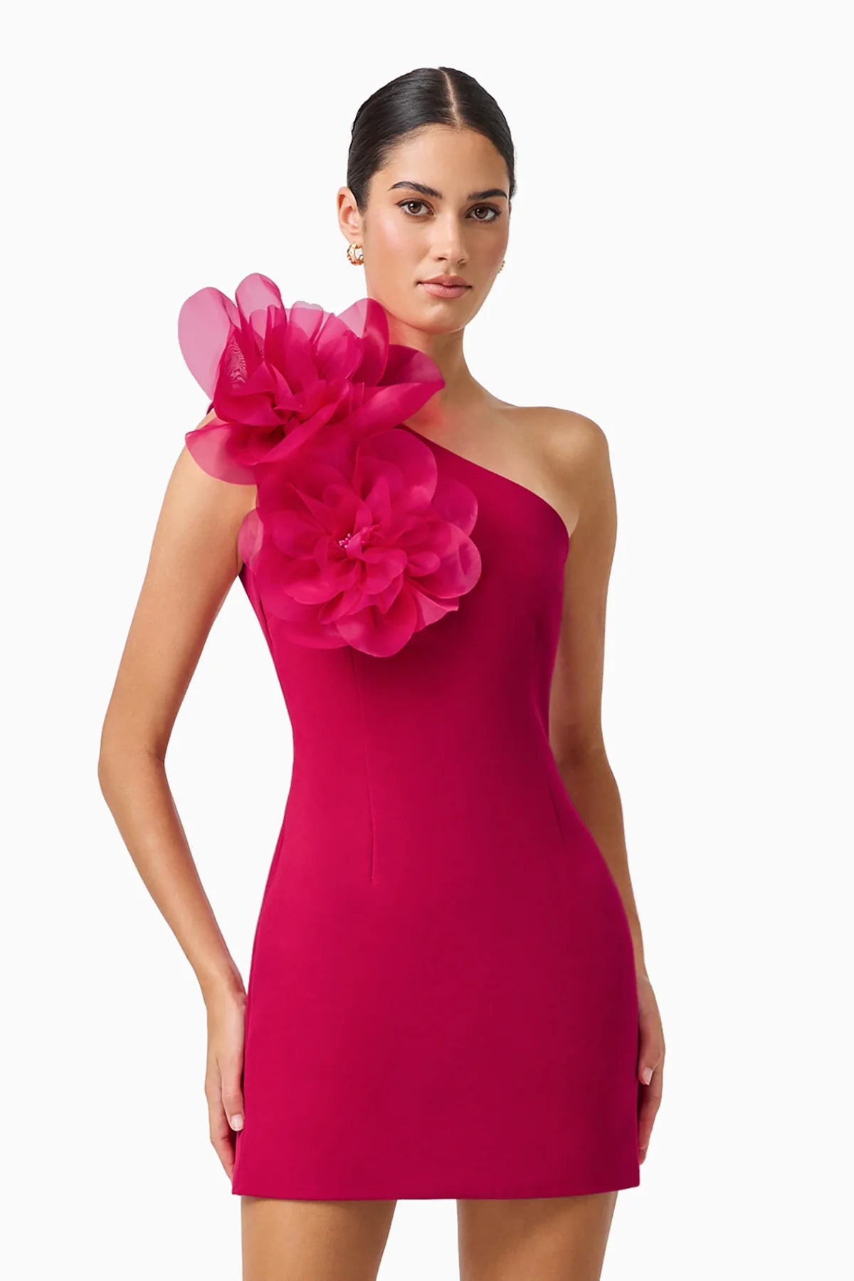 VERDESSA ONE MINI DRESS IN RASPBERRY
