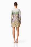 ARDEN LONG SLEEVE MINI DRESS IN MULTI OMBRE