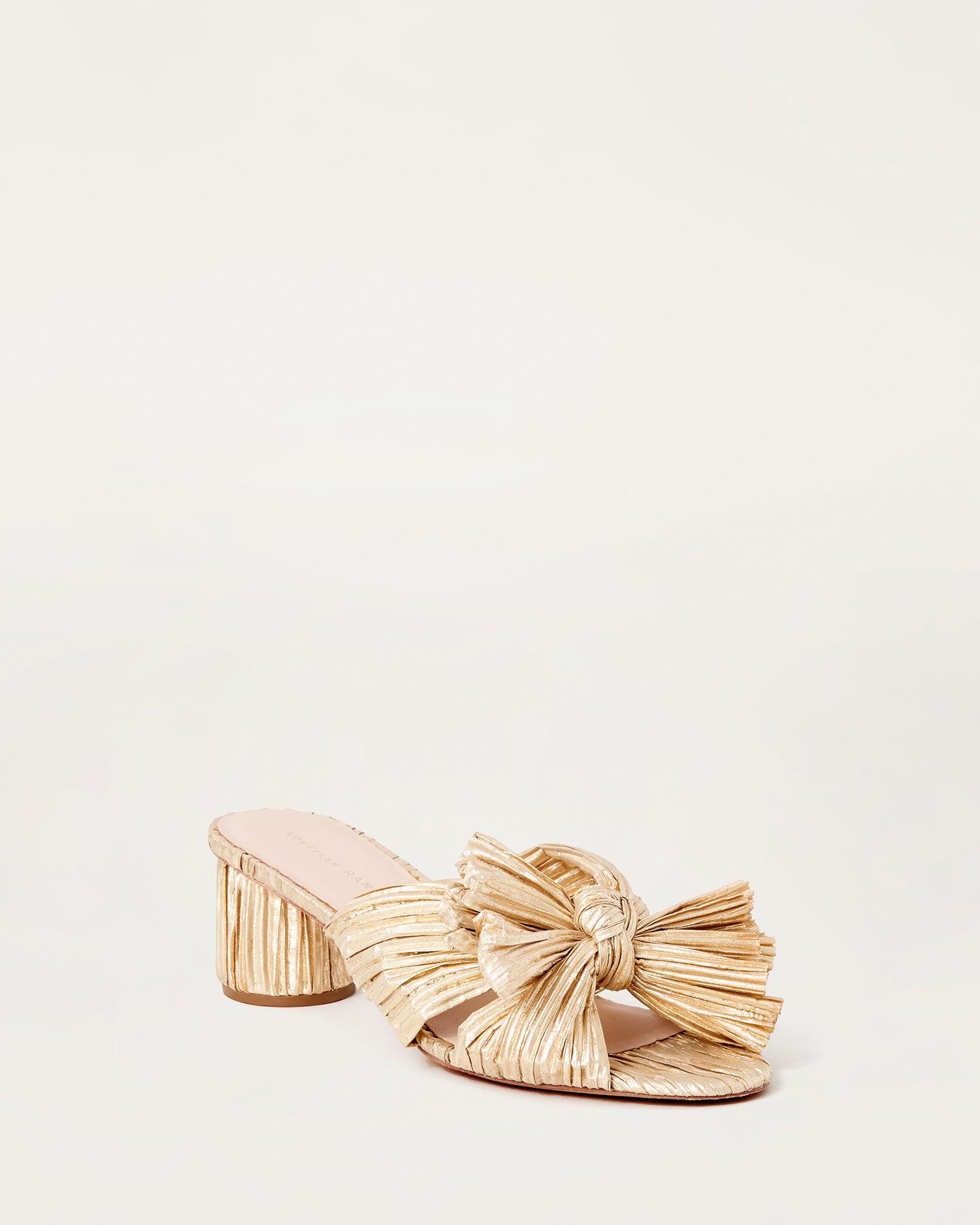 EMILIA PLEATED BOW HEEL