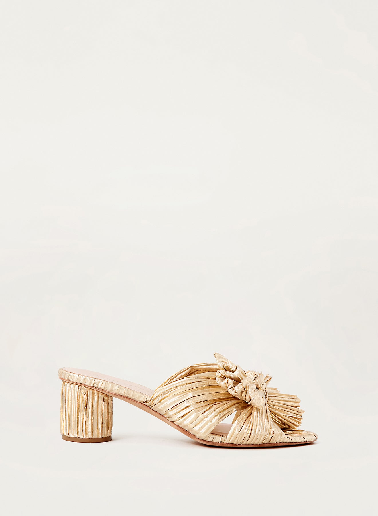 EMILIA PLEATED BOW HEEL