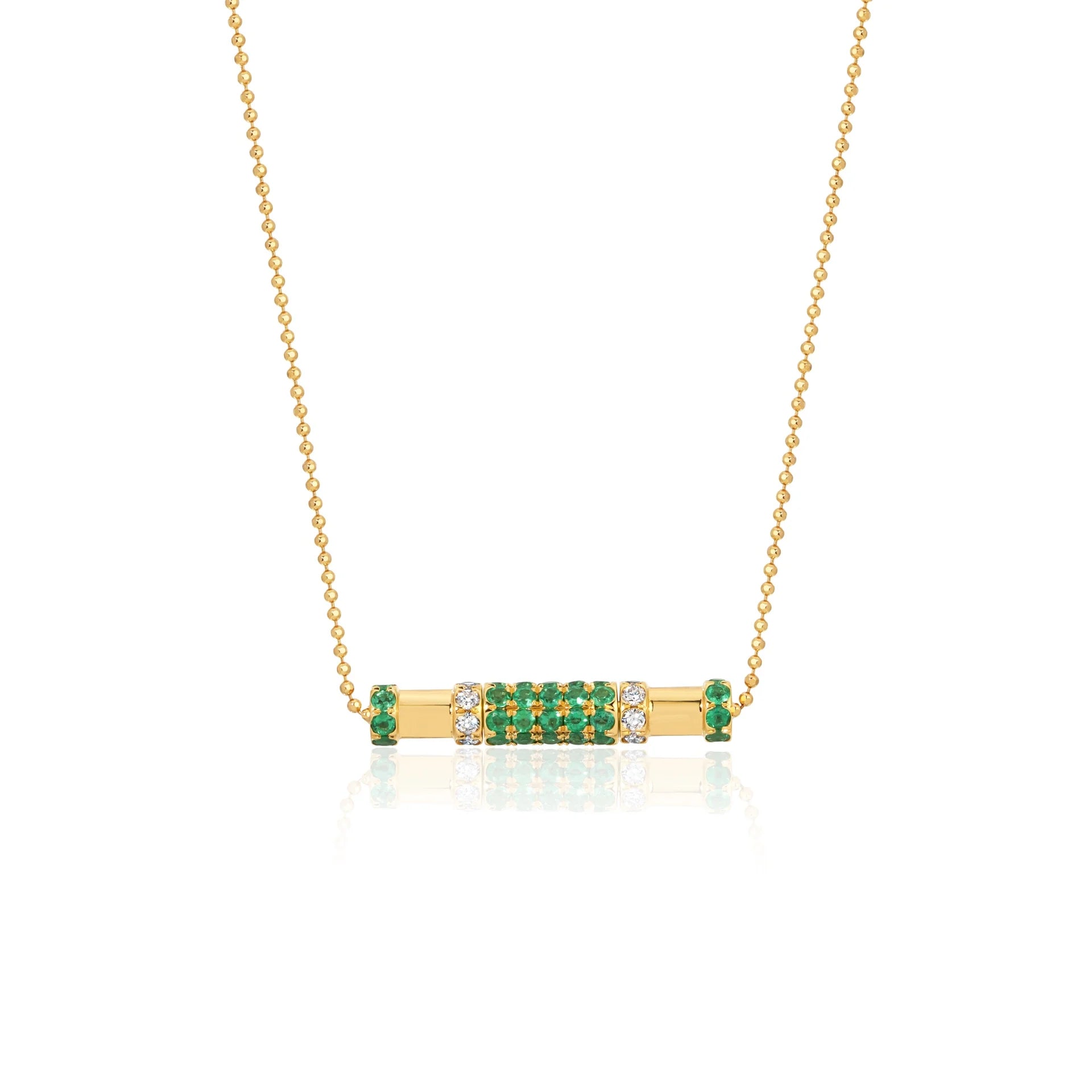 EMERALD AND DIAMOND CAVALETTI NECKLACE