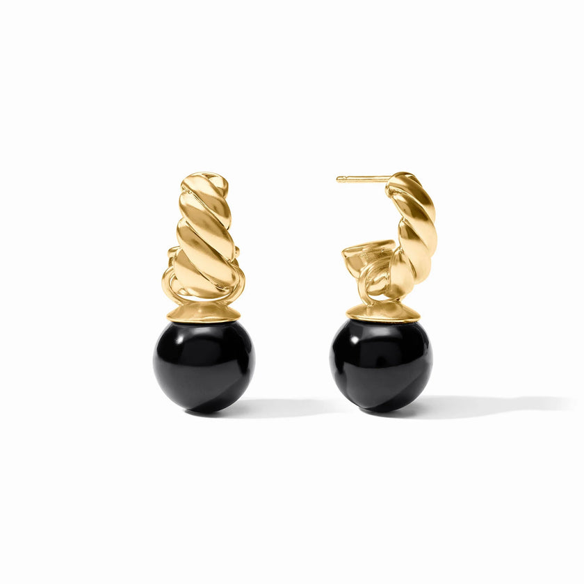 RAVELLO HOOP AND CHARM EARRINGS