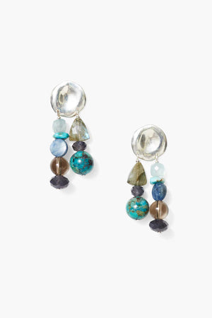 BLUE MIX DANGLE EARRINGS