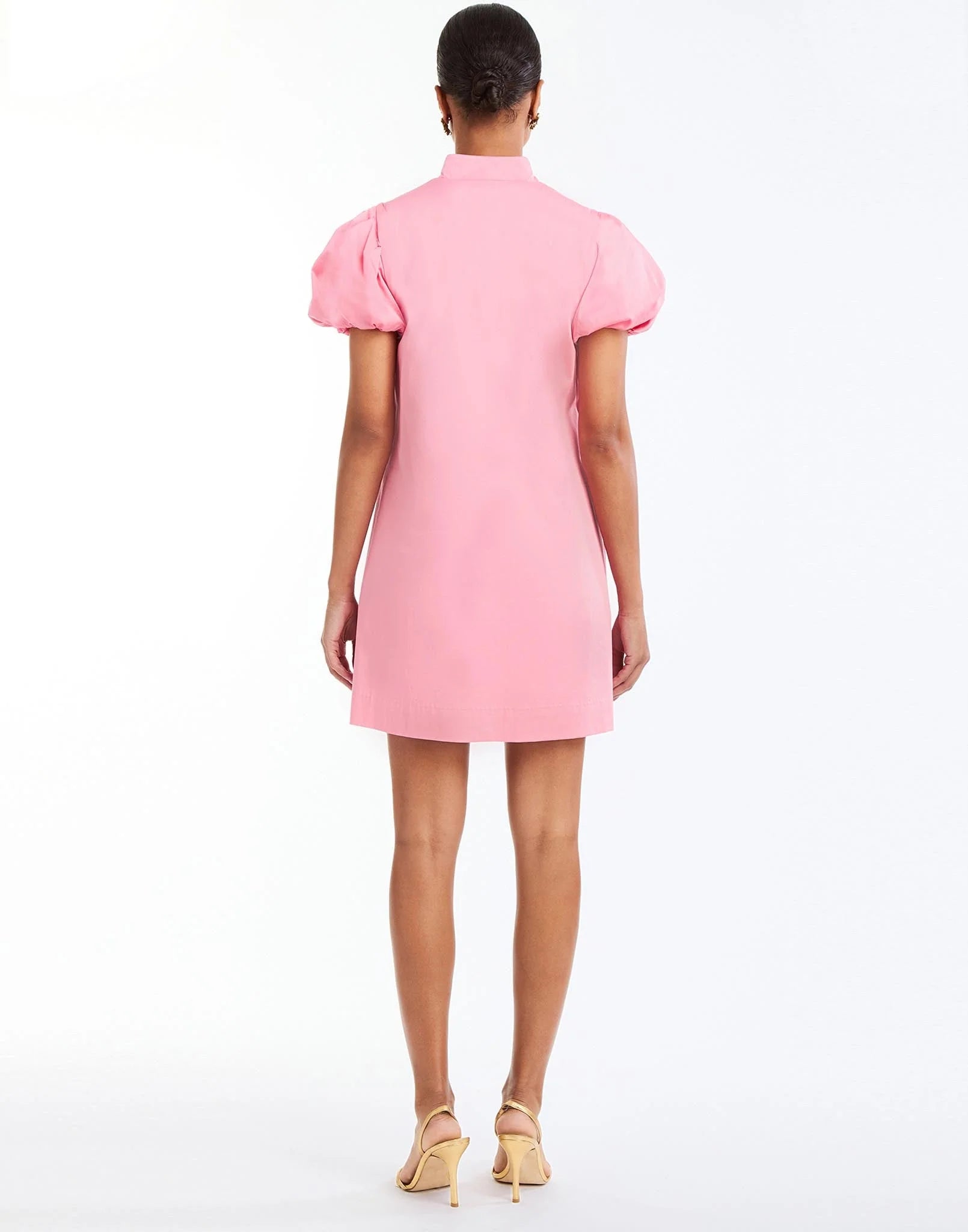 ELLIANA BARONG MINI DRESS IN AURORA PINK