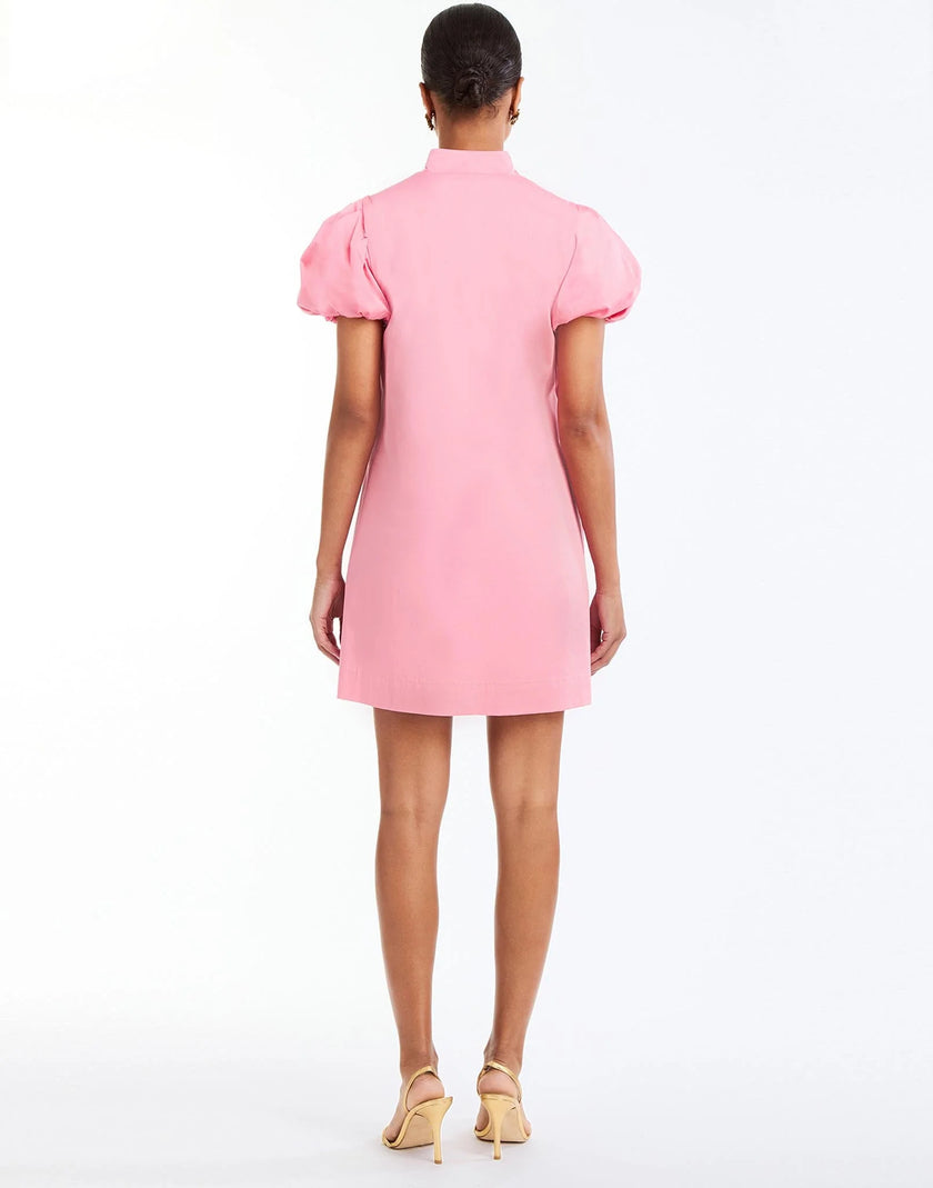 ELLIANA BARONG MINI DRESS IN AURORA PINK