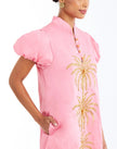 ELLIANA BARONG MINI DRESS IN AURORA PINK