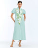 ELLIANA MIDI DRESS IN AQUARELLE BLUE