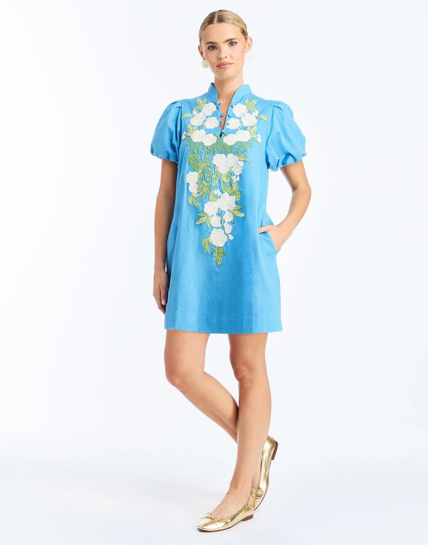 ELLIANA MINI DRESS IN COBALT BLUE