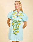 ELLIANA BARONG MINI DRESS IN SOREENTO CITRUS