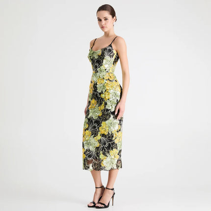 EMILIA SEQUIN FLORAL GOWN