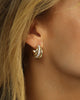 OH SHE FANCY SMOOTH AND DIAMOND HOOPS
