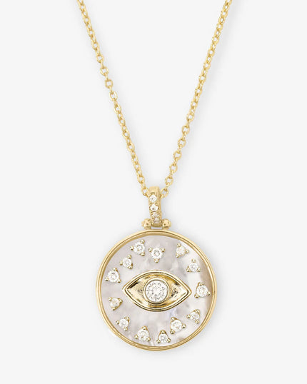 EVIL EYE MEDALLION NECKLACE