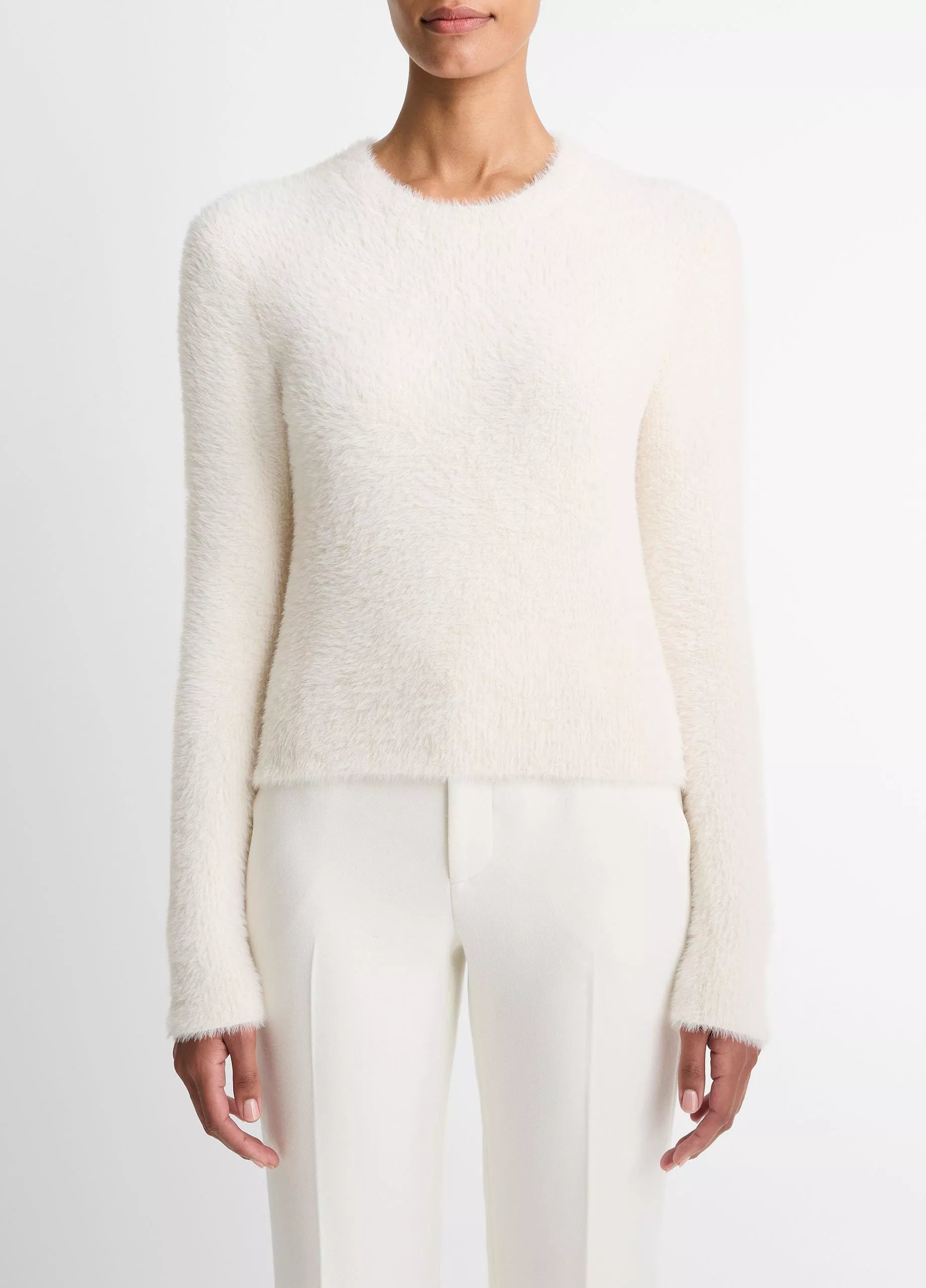 EYELASH CREW NECK SWEATER