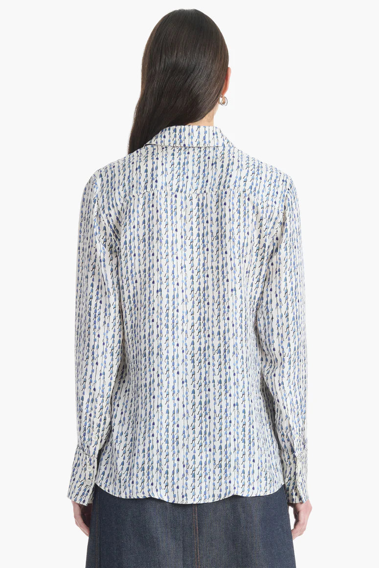 CHIKA TOP IN VAPOR BLUEBELL