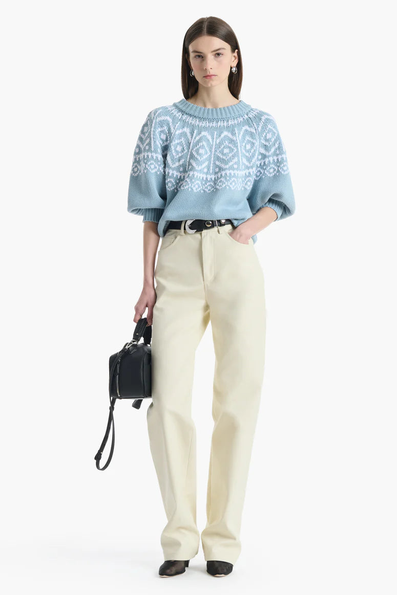 HOWARD SWEATER IN LACE BLUE