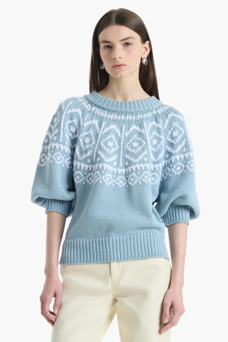 HOWARD SWEATER IN LACE BLUE