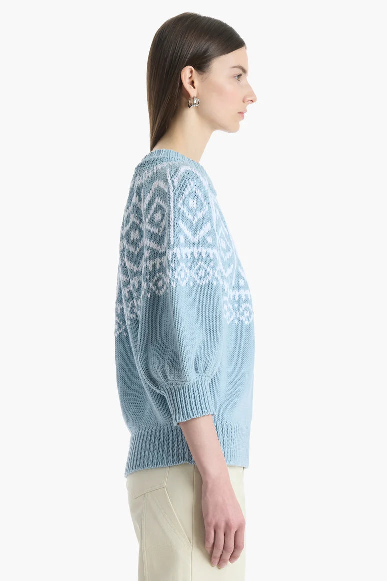 HOWARD SWEATER IN LACE BLUE