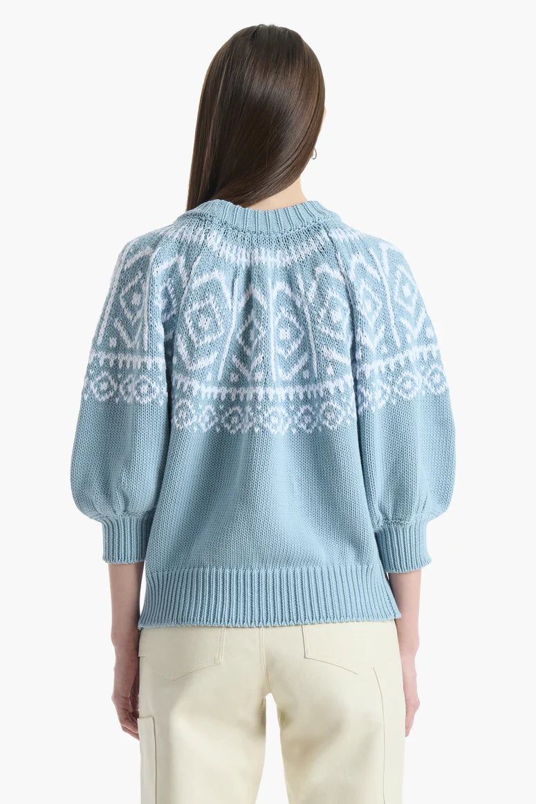 HOWARD SWEATER IN LACE BLUE