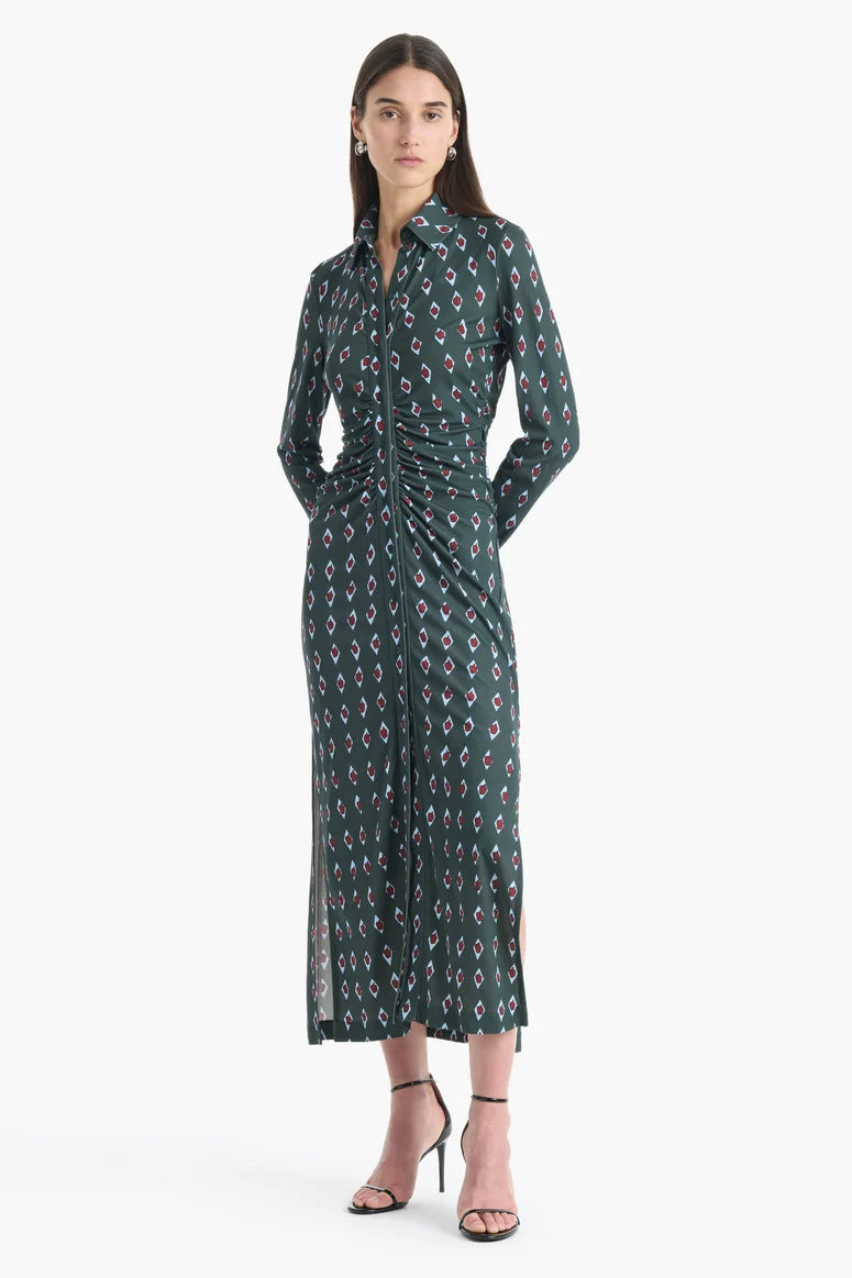 CLAUDIA DRESS IN HUNTER DIAMOND
