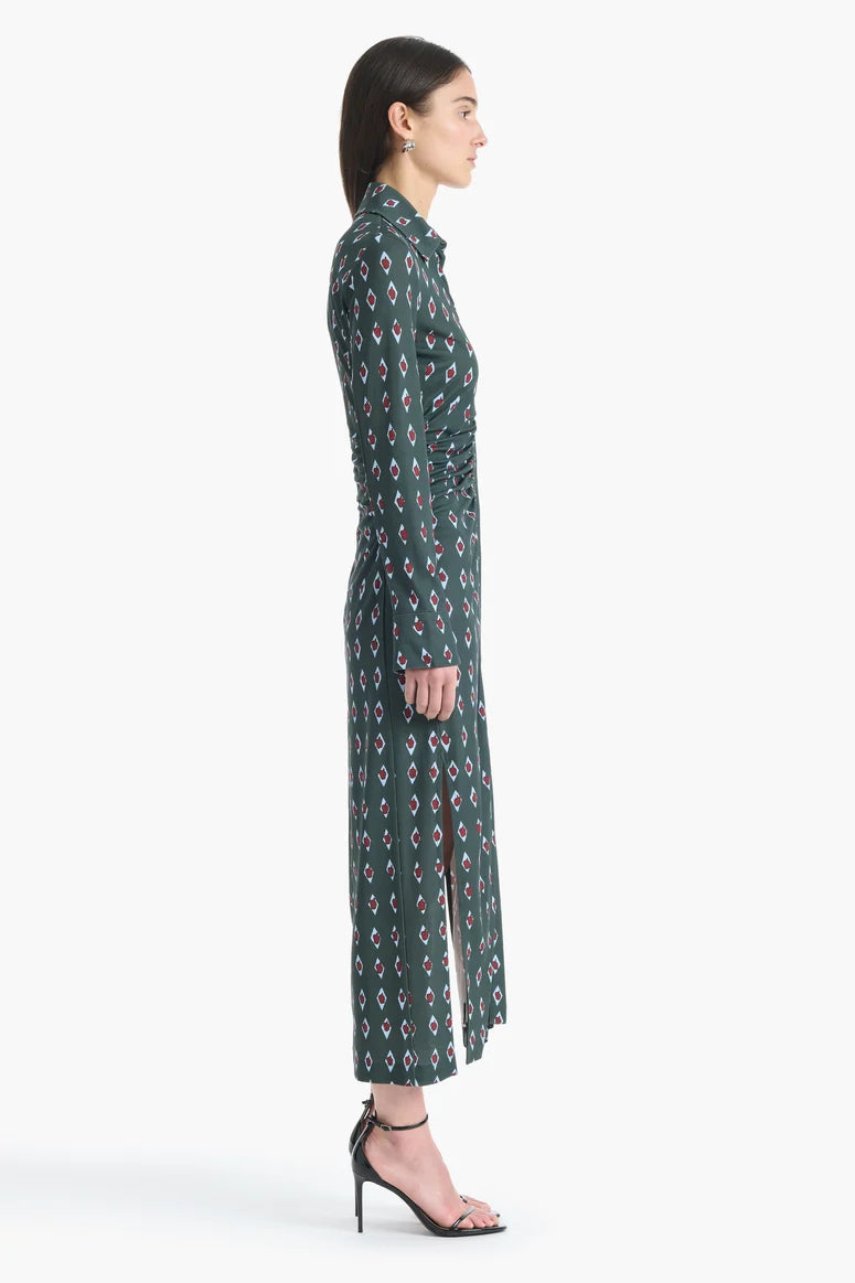 CLAUDIA DRESS IN HUNTER DIAMOND