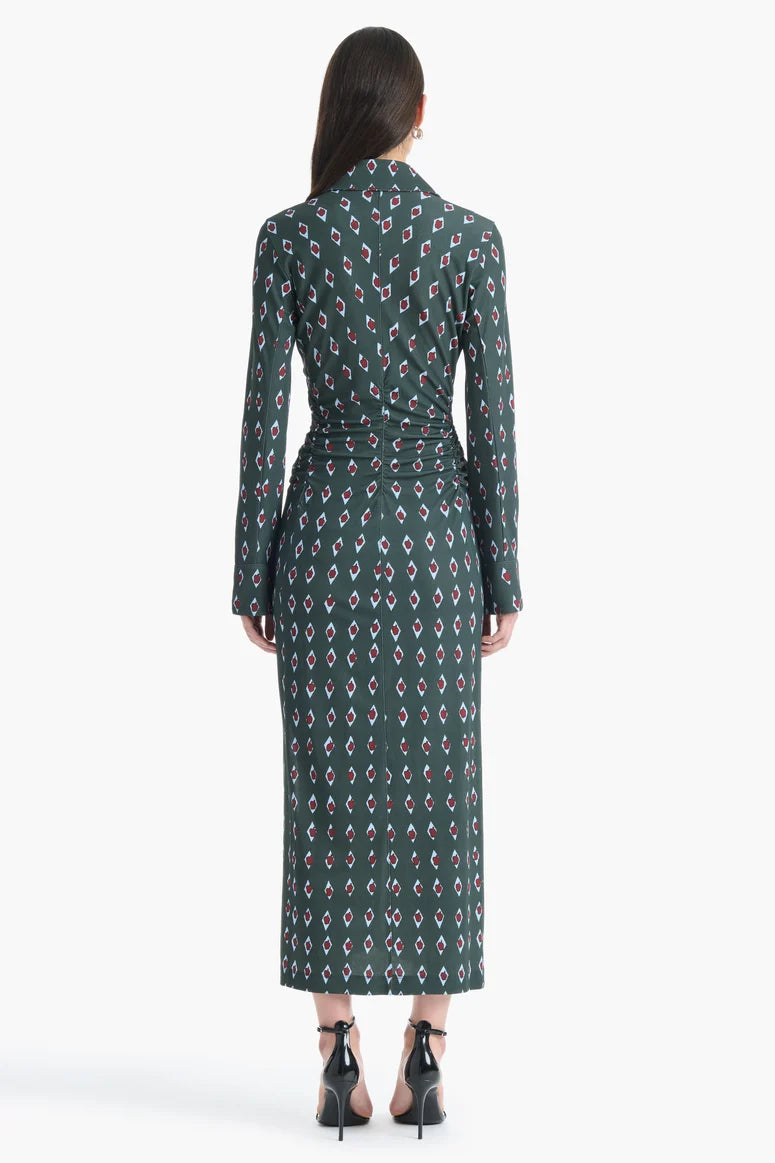 CLAUDIA DRESS IN HUNTER DIAMOND