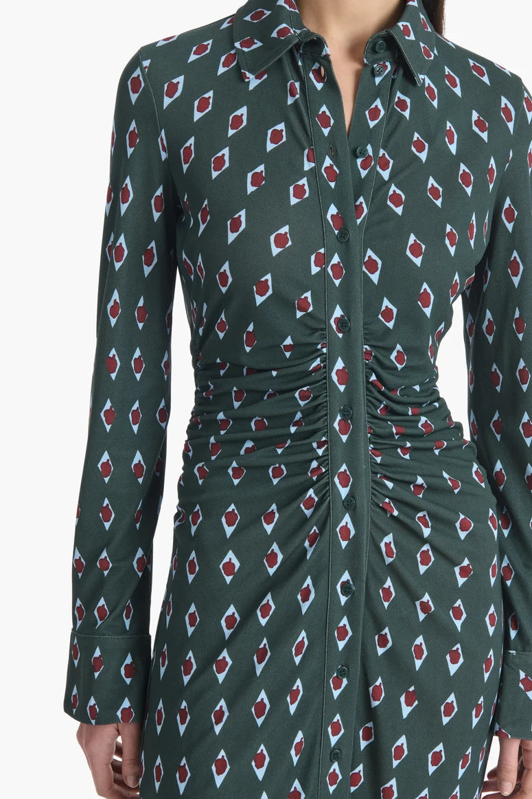 CLAUDIA DRESS IN HUNTER DIAMOND
