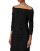 EMBELLISHED COLUMN DRESS