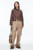 LONG SLEEVE MIX CROPPED SHIRT