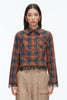 LONG SLEEVE MIX CROPPED SHIRT
