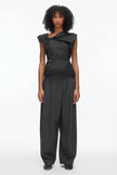 DRAPED BOW BELTED SHELL TOP