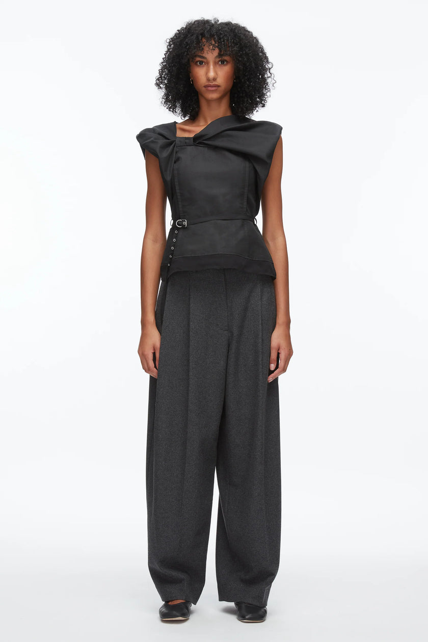 DRAPED BOW BELTED SHELL TOP