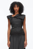 DRAPED BOW BELTED SHELL TOP