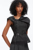 DRAPED BOW BELTED SHELL TOP