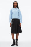 CROPPED SHIRT WITH EMBROIDERED COLLAR
