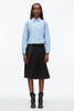 CROPPED SHIRT WITH EMBROIDERED COLLAR